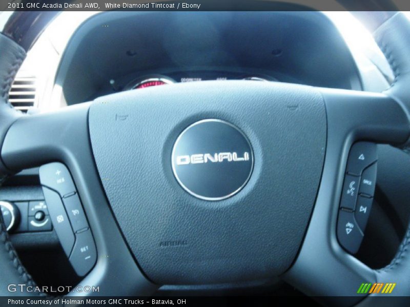 White Diamond Tintcoat / Ebony 2011 GMC Acadia Denali AWD