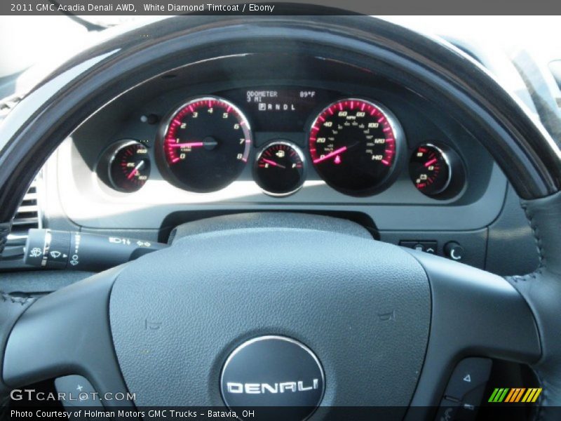 White Diamond Tintcoat / Ebony 2011 GMC Acadia Denali AWD