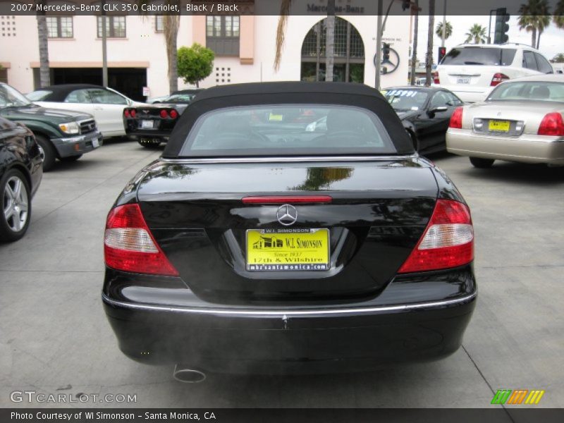 Black / Black 2007 Mercedes-Benz CLK 350 Cabriolet