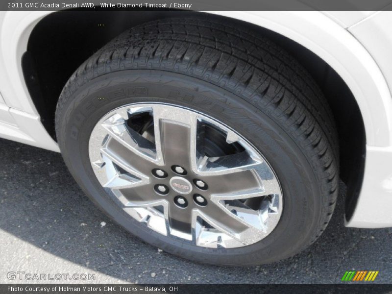 White Diamond Tintcoat / Ebony 2011 GMC Acadia Denali AWD
