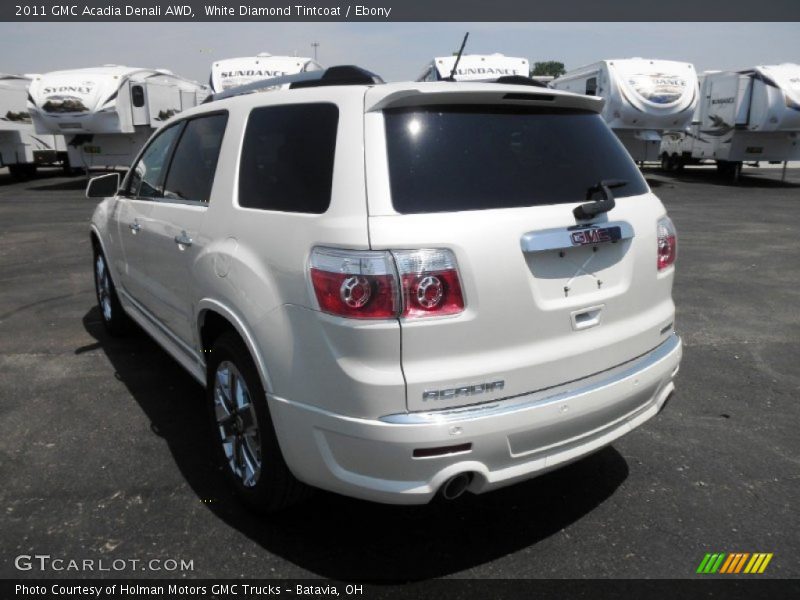 White Diamond Tintcoat / Ebony 2011 GMC Acadia Denali AWD