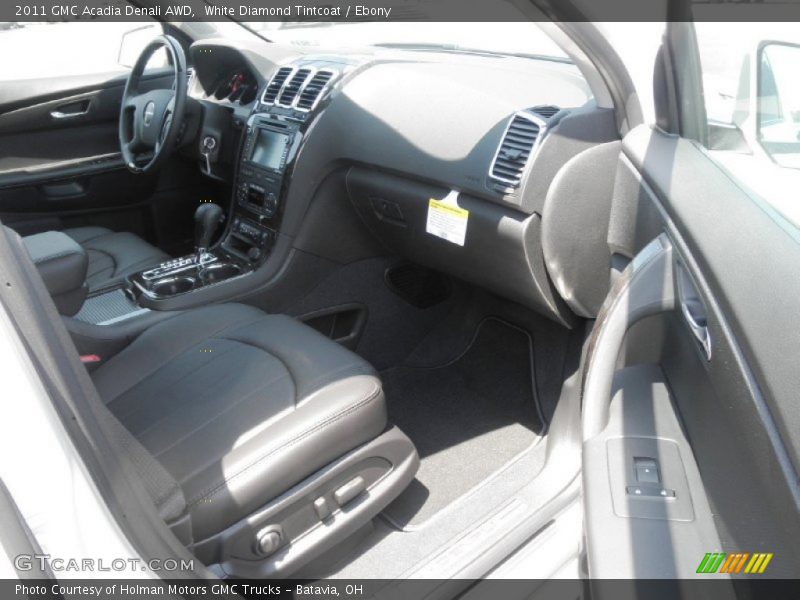 White Diamond Tintcoat / Ebony 2011 GMC Acadia Denali AWD