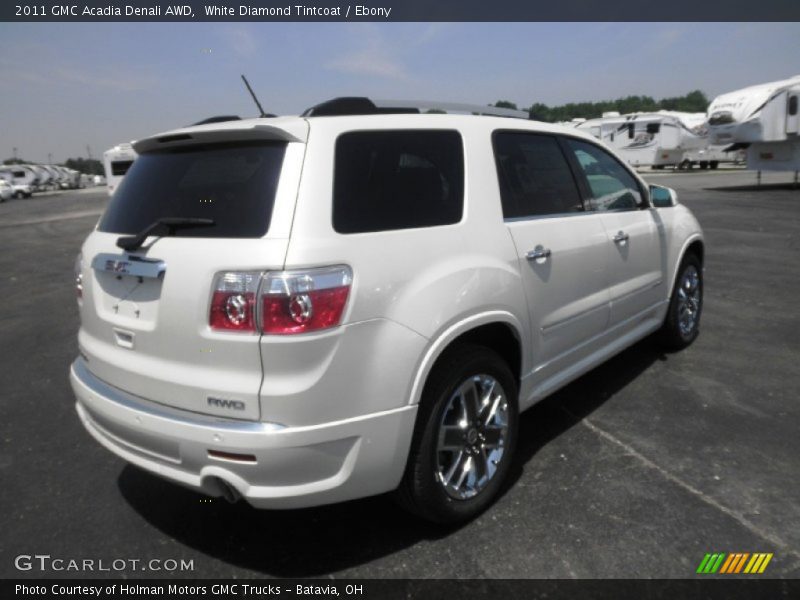 White Diamond Tintcoat / Ebony 2011 GMC Acadia Denali AWD