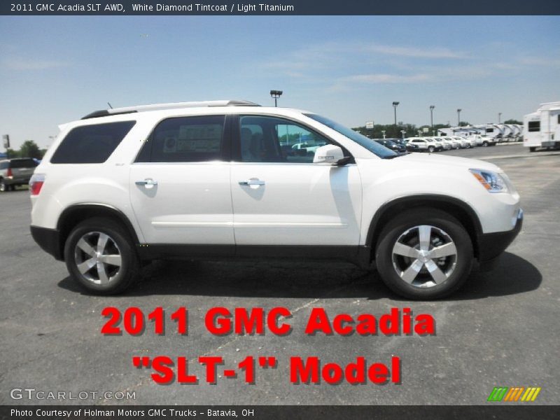 White Diamond Tintcoat / Light Titanium 2011 GMC Acadia SLT AWD