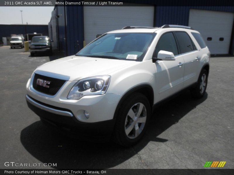 White Diamond Tintcoat / Light Titanium 2011 GMC Acadia SLT AWD