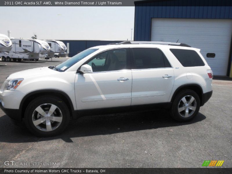 White Diamond Tintcoat / Light Titanium 2011 GMC Acadia SLT AWD