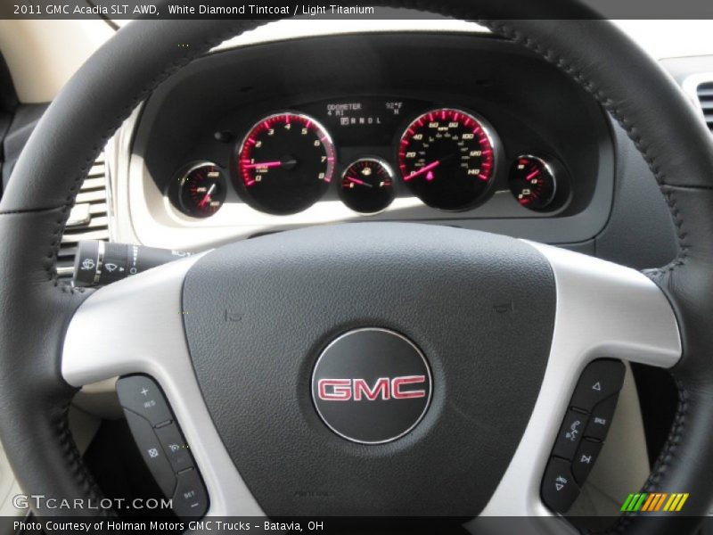 White Diamond Tintcoat / Light Titanium 2011 GMC Acadia SLT AWD