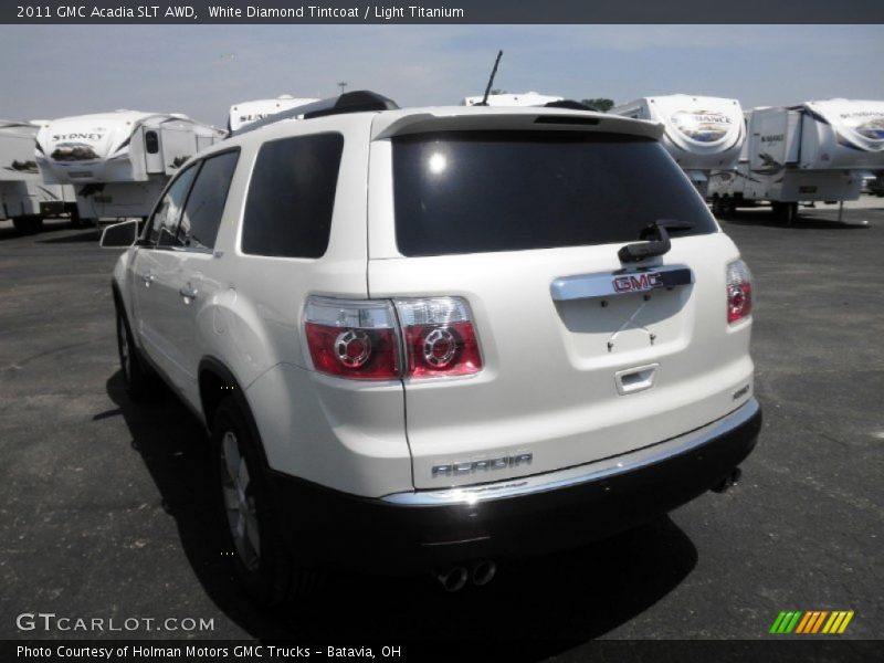 White Diamond Tintcoat / Light Titanium 2011 GMC Acadia SLT AWD