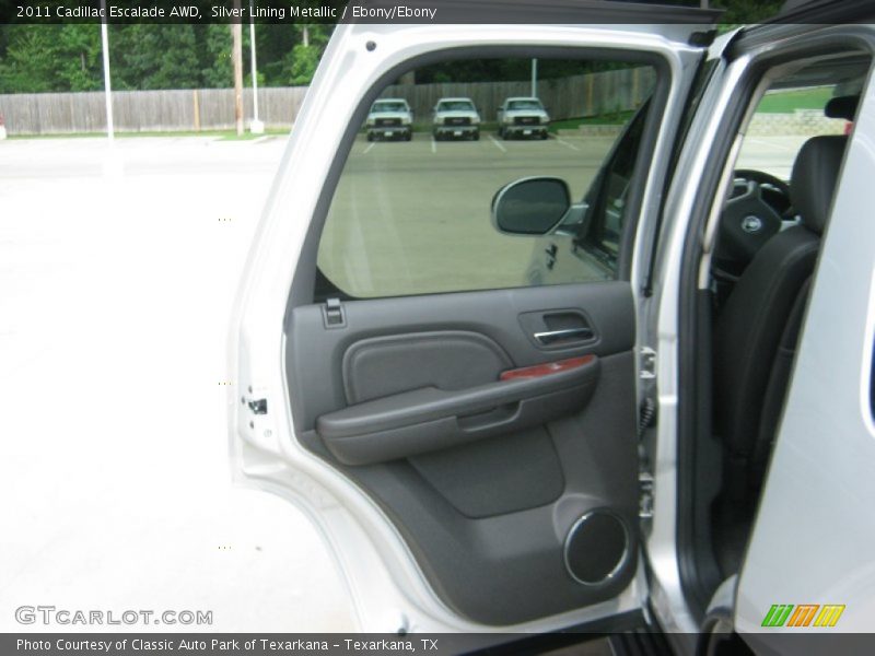 Silver Lining Metallic / Ebony/Ebony 2011 Cadillac Escalade AWD