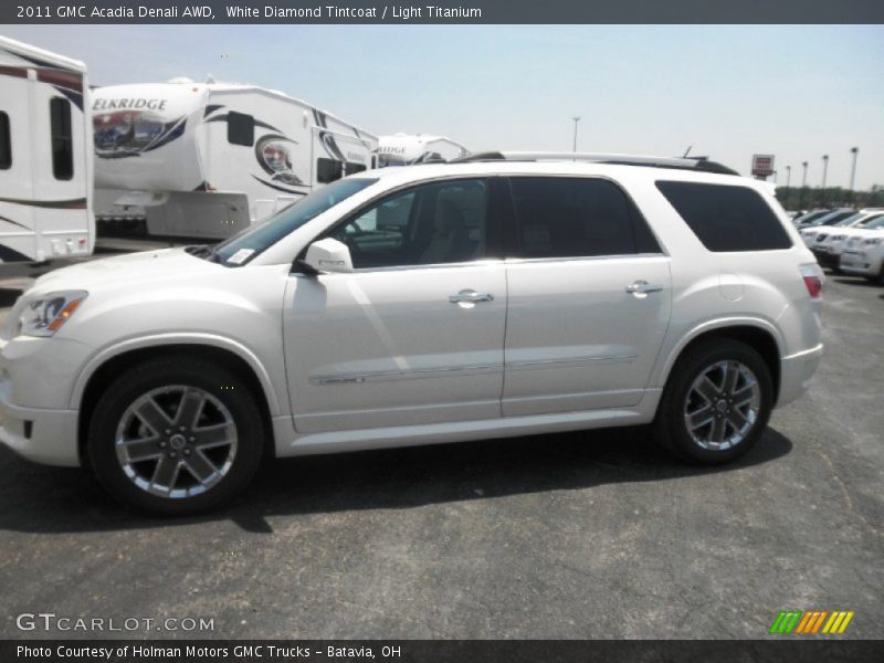 White Diamond Tintcoat / Light Titanium 2011 GMC Acadia Denali AWD