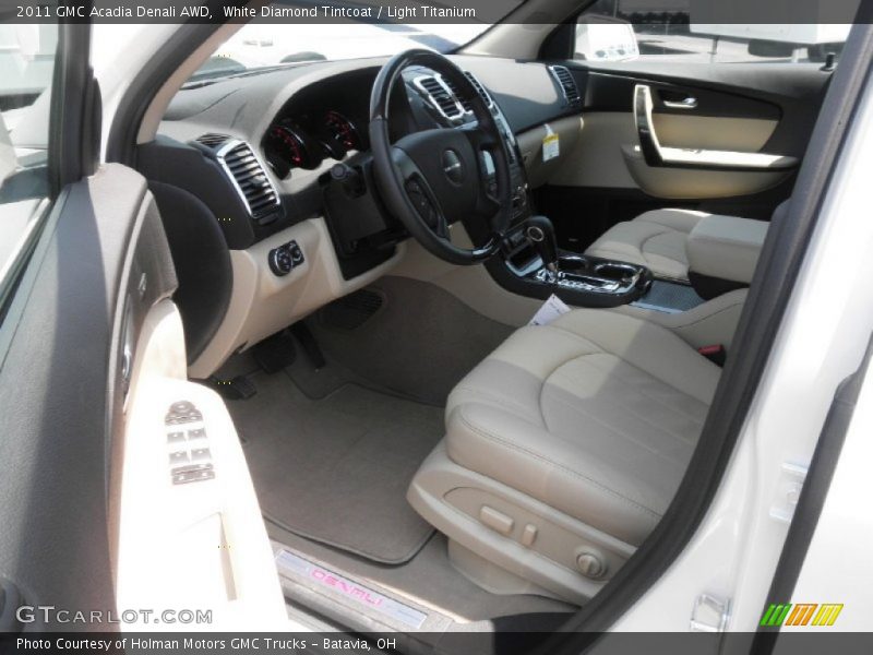 White Diamond Tintcoat / Light Titanium 2011 GMC Acadia Denali AWD
