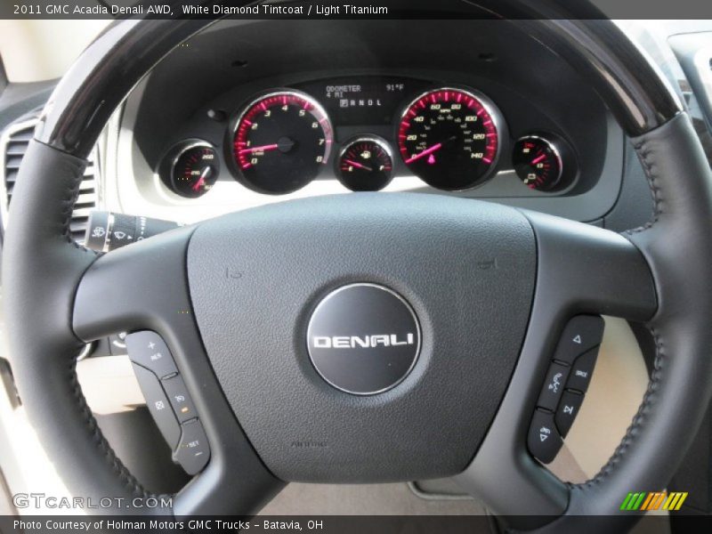 White Diamond Tintcoat / Light Titanium 2011 GMC Acadia Denali AWD