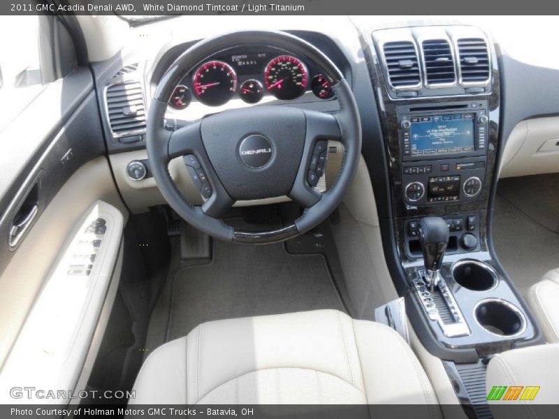 White Diamond Tintcoat / Light Titanium 2011 GMC Acadia Denali AWD