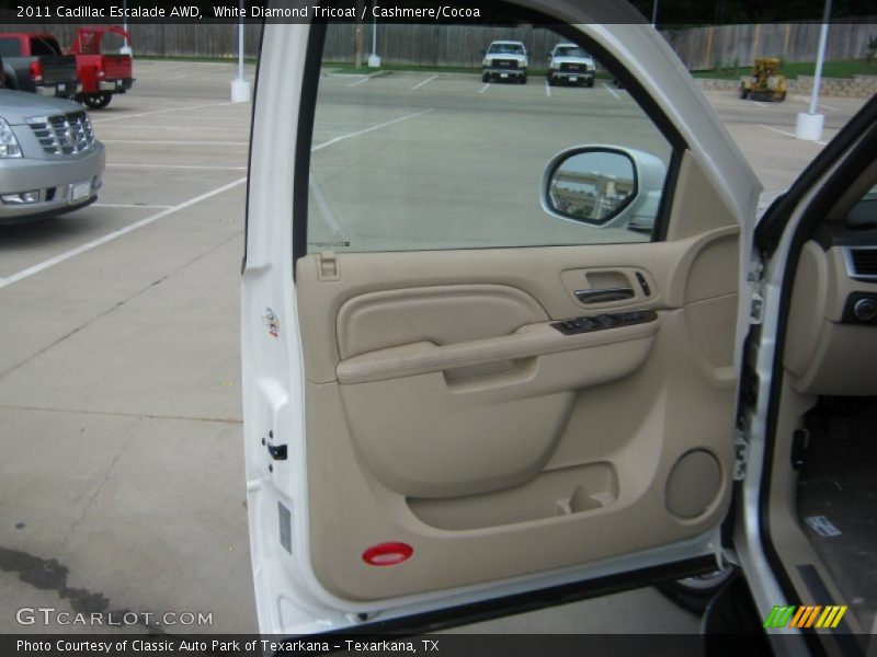 White Diamond Tricoat / Cashmere/Cocoa 2011 Cadillac Escalade AWD