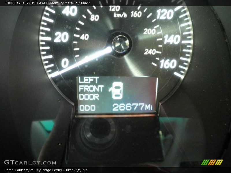 Mercury Metallic / Black 2008 Lexus GS 350 AWD