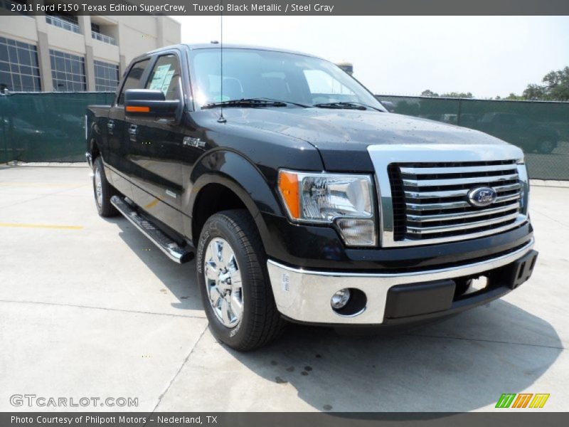 Tuxedo Black Metallic / Steel Gray 2011 Ford F150 Texas Edition SuperCrew