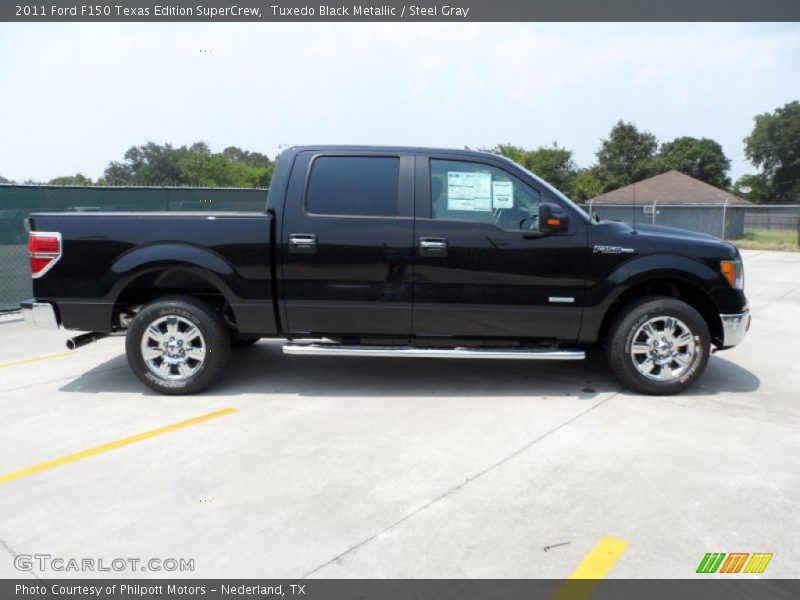 Tuxedo Black Metallic / Steel Gray 2011 Ford F150 Texas Edition SuperCrew