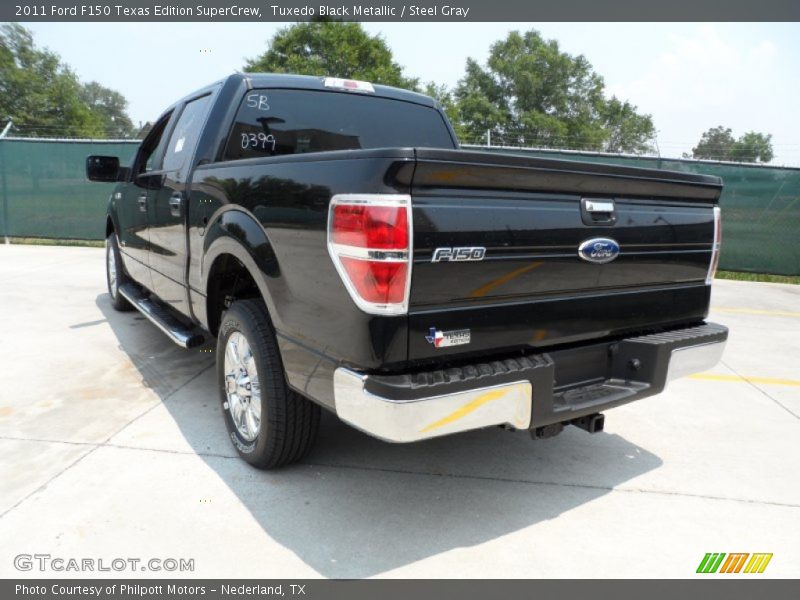 Tuxedo Black Metallic / Steel Gray 2011 Ford F150 Texas Edition SuperCrew