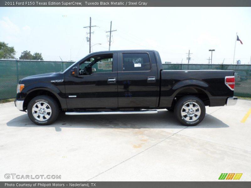 Tuxedo Black Metallic / Steel Gray 2011 Ford F150 Texas Edition SuperCrew