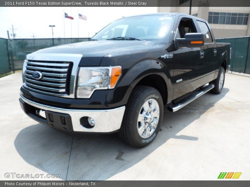 Tuxedo Black Metallic / Steel Gray 2011 Ford F150 Texas Edition SuperCrew