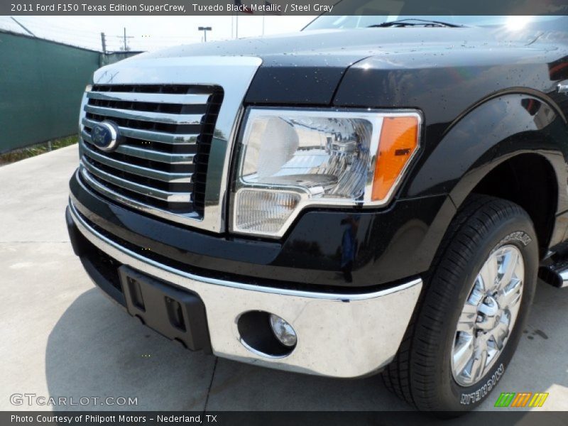 Tuxedo Black Metallic / Steel Gray 2011 Ford F150 Texas Edition SuperCrew
