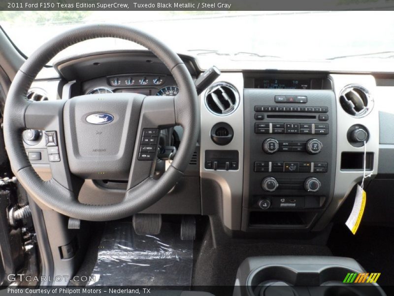 Tuxedo Black Metallic / Steel Gray 2011 Ford F150 Texas Edition SuperCrew