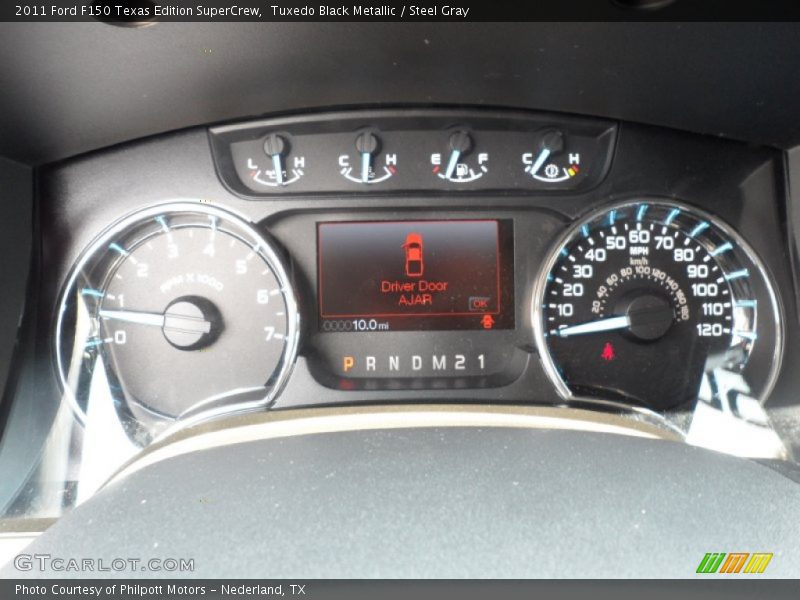 Tuxedo Black Metallic / Steel Gray 2011 Ford F150 Texas Edition SuperCrew