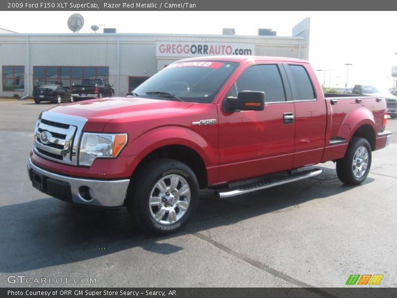 Razor Red Metallic / Camel/Tan 2009 Ford F150 XLT SuperCab