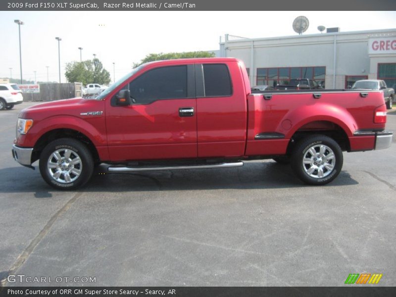 Razor Red Metallic / Camel/Tan 2009 Ford F150 XLT SuperCab