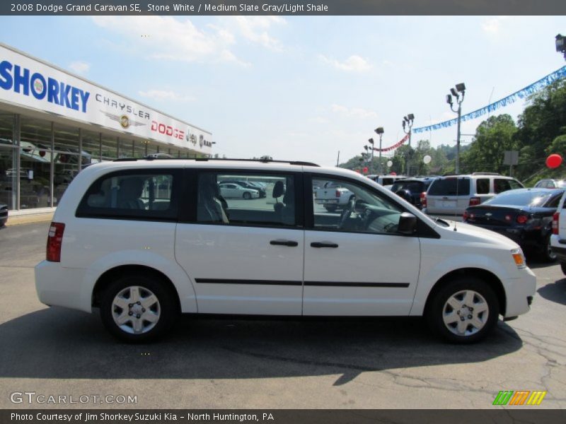 Stone White / Medium Slate Gray/Light Shale 2008 Dodge Grand Caravan SE