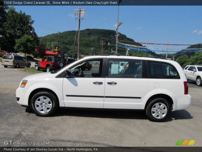 Stone White / Medium Slate Gray/Light Shale 2008 Dodge Grand Caravan SE