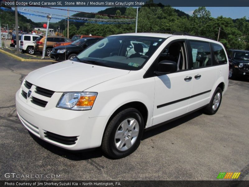 Stone White / Medium Slate Gray/Light Shale 2008 Dodge Grand Caravan SE