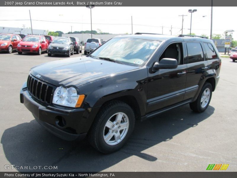 Black / Medium Slate Gray 2007 Jeep Grand Cherokee Laredo 4x4