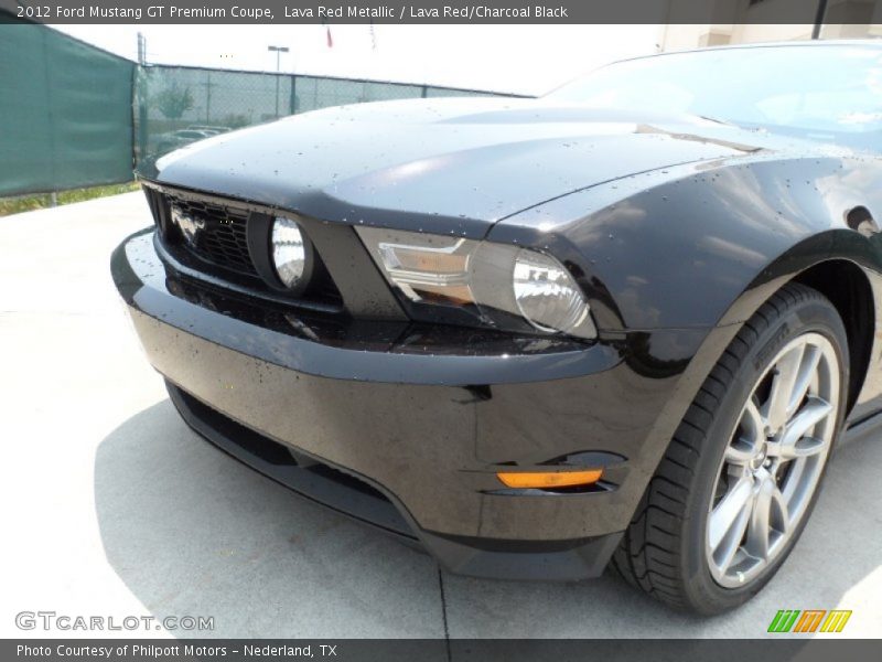 Lava Red Metallic / Lava Red/Charcoal Black 2012 Ford Mustang GT Premium Coupe