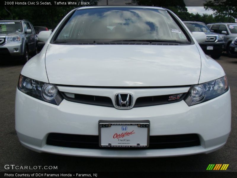 Taffeta White / Black 2008 Honda Civic Si Sedan