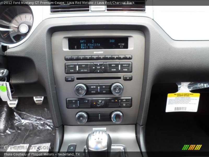 Controls of 2012 Mustang GT Premium Coupe