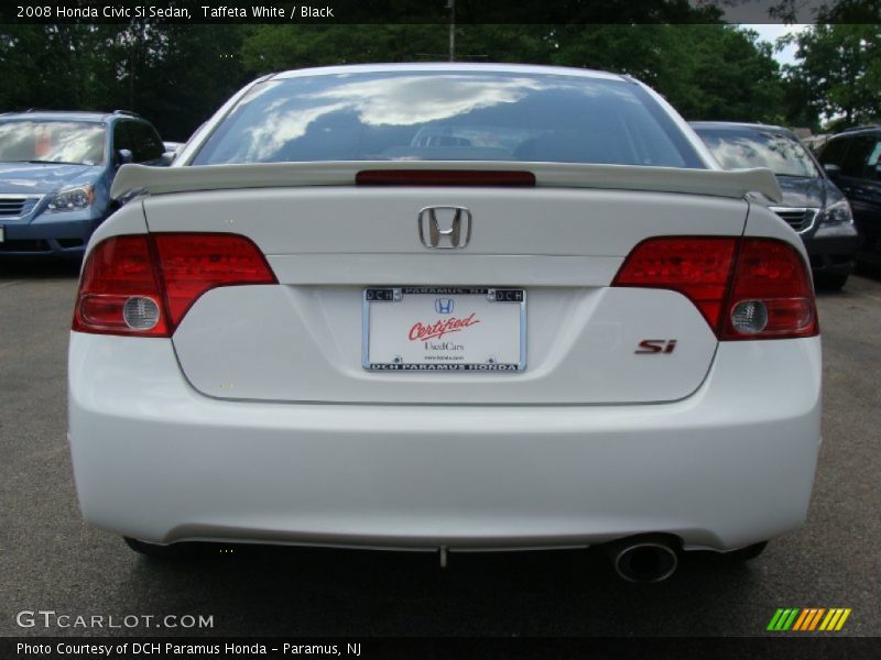 Taffeta White / Black 2008 Honda Civic Si Sedan