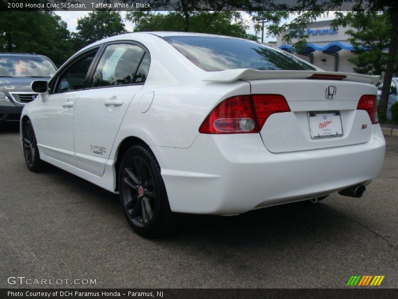 Taffeta White / Black 2008 Honda Civic Si Sedan