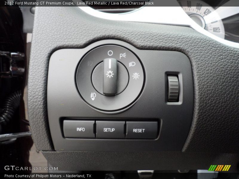 Controls of 2012 Mustang GT Premium Coupe
