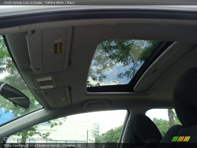 Taffeta White / Black 2008 Honda Civic Si Sedan