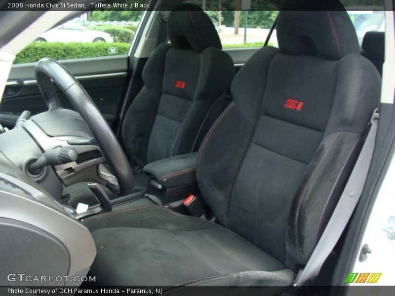 Taffeta White / Black 2008 Honda Civic Si Sedan