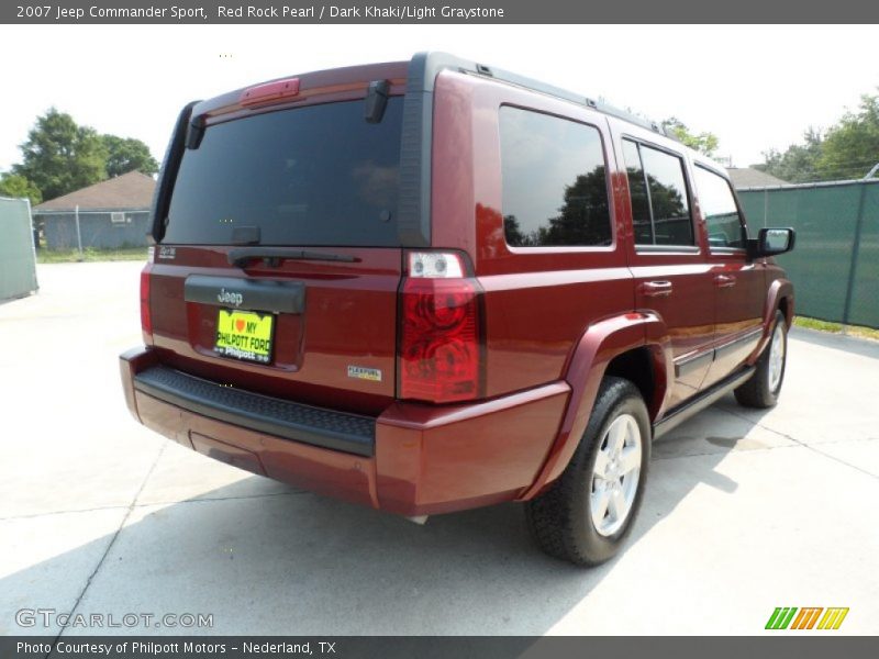 Red Rock Pearl / Dark Khaki/Light Graystone 2007 Jeep Commander Sport