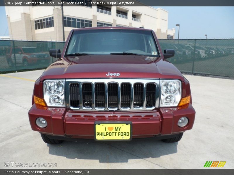 Red Rock Pearl / Dark Khaki/Light Graystone 2007 Jeep Commander Sport