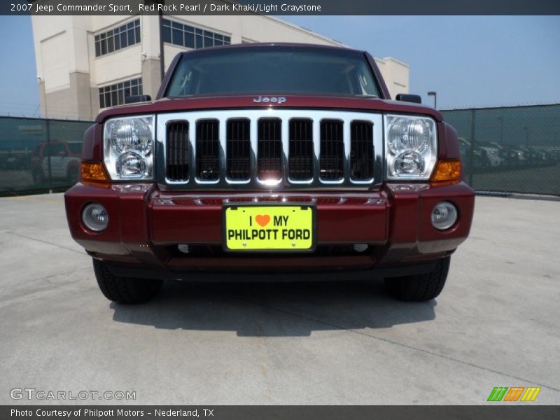 Red Rock Pearl / Dark Khaki/Light Graystone 2007 Jeep Commander Sport