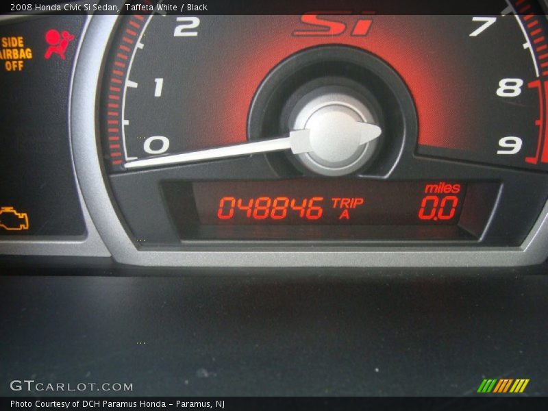 Taffeta White / Black 2008 Honda Civic Si Sedan