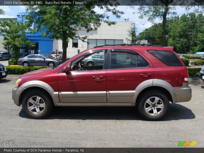 Ruby Red Metallic / Beige 2003 Kia Sorento EX 4WD