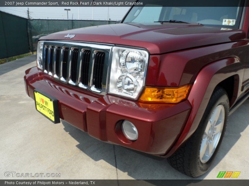 Red Rock Pearl / Dark Khaki/Light Graystone 2007 Jeep Commander Sport