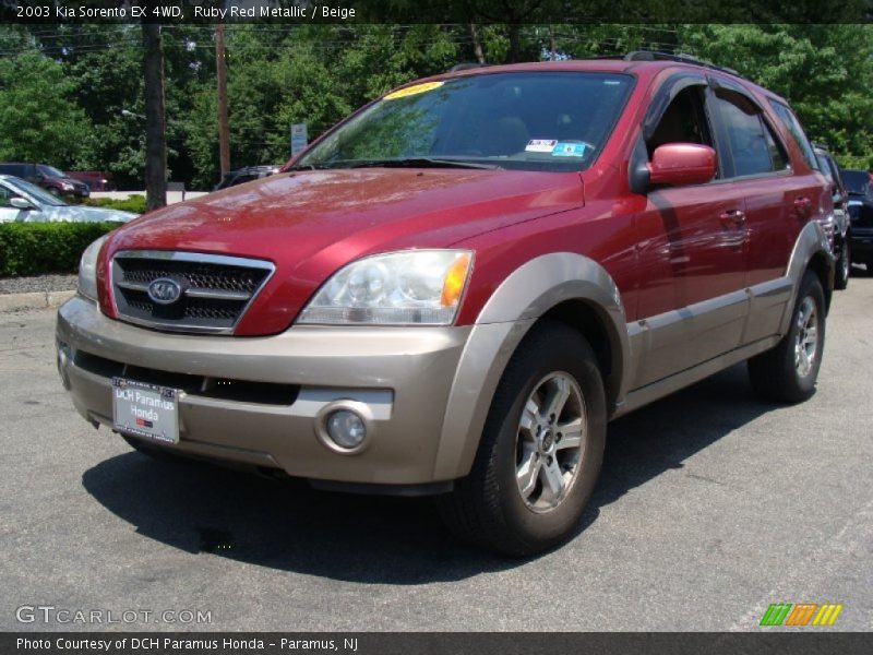 Ruby Red Metallic / Beige 2003 Kia Sorento EX 4WD