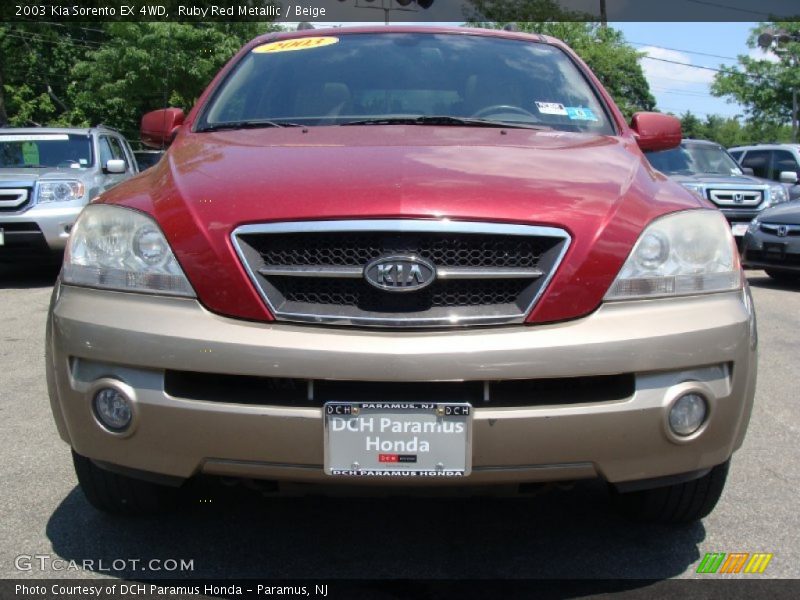 Ruby Red Metallic / Beige 2003 Kia Sorento EX 4WD