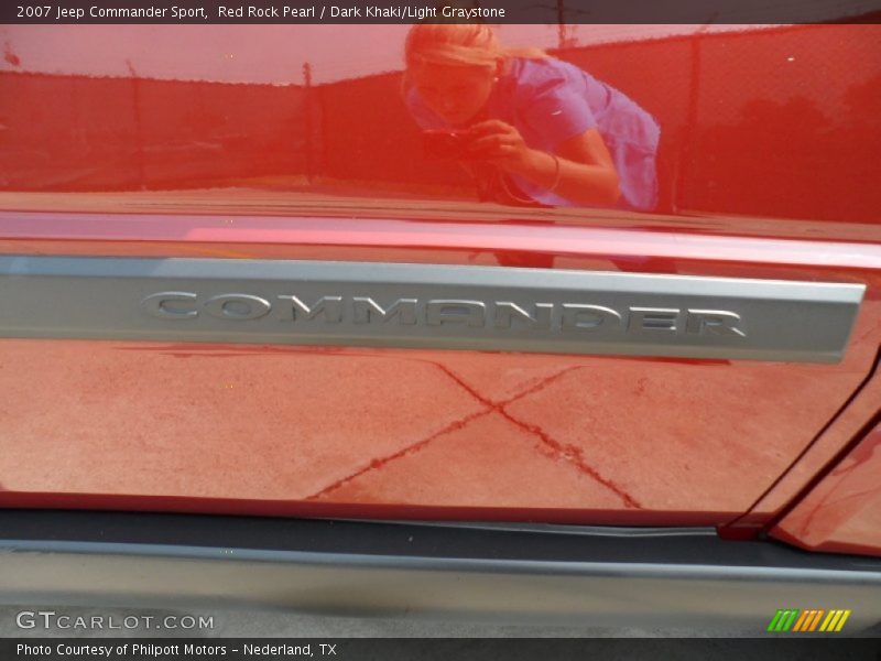 Red Rock Pearl / Dark Khaki/Light Graystone 2007 Jeep Commander Sport